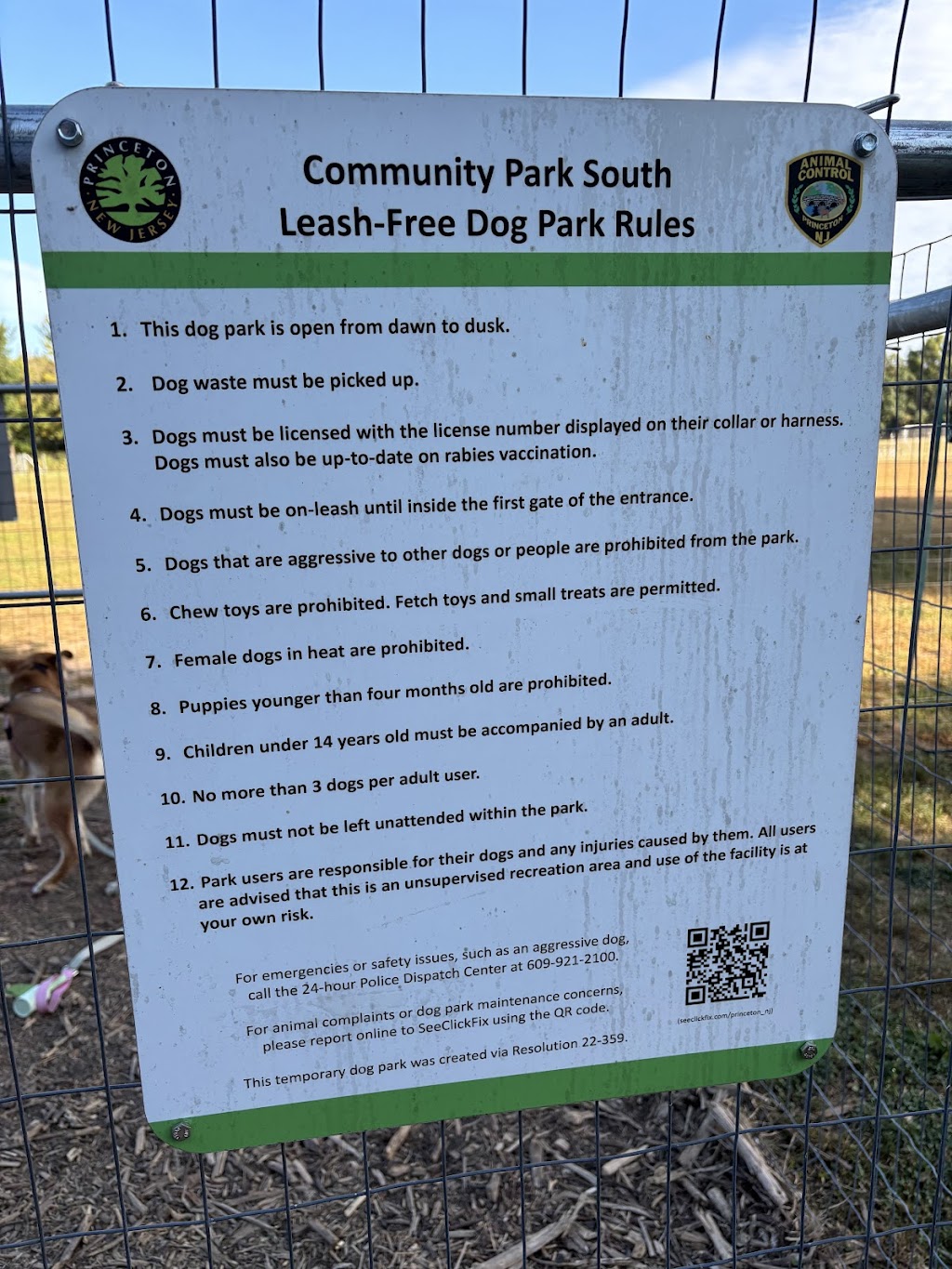 Princeton Community Park Dog Run